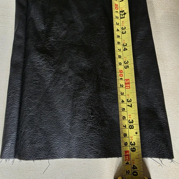 Flare Pants Princess Polly Faux Leather. Black Size 4🤎 - Picture 7 of 14